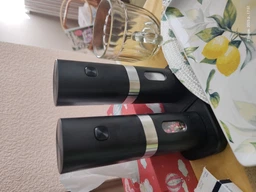 Аккумуляторная мельница для соли перца специй, набор 2 шт электрическая перечница солонка на USB для измельчения с подсветкой фото от покупателей 18