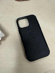 Захисний чохол панель для iPhone 16 pro max UAG обідок із щільного силікону чорний (339168)