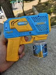 Бластер мыльных пузырей Bubble Gun желто-синий фото от покупателей 1