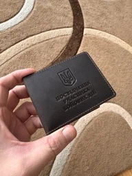 Обкладинка з натуральної шкіри на посвідчення учасника бойових дій УБД DNK UBD H col.G фото от покупателей 4
