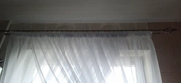 Кухонні шторки VR-Textil № 060к "Дует" з підв'язками жовтий з бордово-зеленим 320х170 см (52-0057)