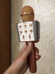 Бездротовий Bluetooth мікрофон для караоке WS-1688 Чорний фото від покупців 1