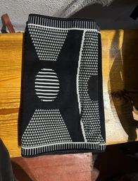 Бандаж на коленный сустав BD AB066. XXL/44-46см. Полужесткий. Ребра жесткости. Кольцо-Фиксатор. Серо-Черный. Бандаж колена. Ортез колена. Наколенник ортопедический фото от покупателей 1