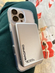 Magsafe магнитный беспроводной повербанк портативный для apple айфона iphone 12-17 тонкий MAGPRO slim QINETIQ Aluminium P10 10000 mah 20W магнитная беспроводная зарядка универсальная с быстрой проводной зарядкой Brown фото от покупателей 16