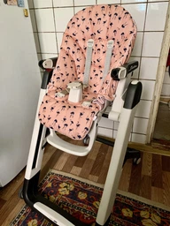 Чохол DavLu до стільця для годування Peg Perego Siesta/Follow me Фламінго корал (Ch-n-4-2)