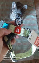 Ошейник для собак из восстановленного хлопка WAUDOG Re-cotton с QR паспортом светоотражающий пластиковый фастекс Ш 25 мм Дл 33-49 см (02924Collar) фото от покупателей 2