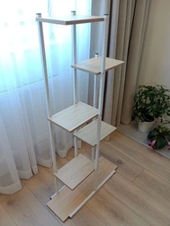 Подставка для цветов металлическая 6-ярусная 113 см 113x60x20см біло-коричнева SZ16B фото от покупателей 11