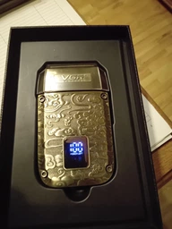 Электробритва VGR V-336 шейвер титановые лезвия LED-дисплей влагозащита IPX6 в металлическом корпусе