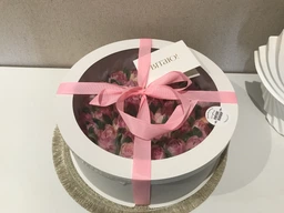 Зефірні квіти тюльпани в подарунковій коробці 30см honeycake фото від покупців 1
