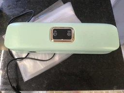 Вакуумний пакувальник для дому кухні Vacuum Sealer 01 вакууматор для їжі продуктів харчування сухих і вологих овочів і м'яса прилад для пакування їжі вакуумні пакувальники + комплект гофровані пакети 10 шт м"ятний