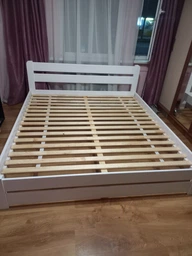 Двуспальная Кровать из дерева сосна 120*200 Престиж MECANO цвет Белый 19MKR021