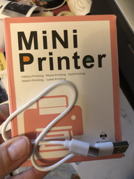 Портативный Мини Термопринтер Детский Mini Printer Bluetooth + Набор Термобумаги В Комплекте Голубой фото от покупателей 1