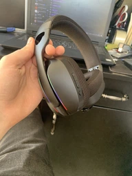Навушники Attack Shark L90 Чорні Бездротова Ігрова гарнтура, Радіоканал/Bluetooth. Знімний Мікрофон, Динамічне RGB Підсвічування фото від покупців 1