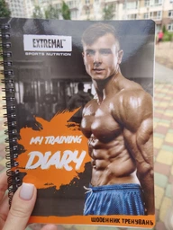 Щоденник Тренувань Extremal Фітнес Блокнот Бодібілдинг 78 сторінок на пів року тренувань Фітнес Щоденник тренувальний Щоденник