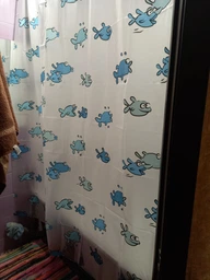 Шторка - занавеска для ванной Spirella Hugo 180x200 PVC Голубая (10.01951)