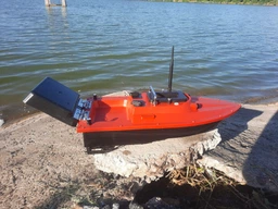 Кораблик карповый на радиоуправлении для рыбалки GPS ST70-30 Скорость 20 км/ч 12V батарея 15 000 mAh + сумка Красный (149)