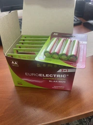 Промо-набор щелочных батареек Euroelectric AA LR6 1.5V 4 шт x 12 blister (BL-AA-EE(4)(12))