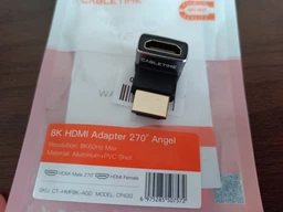 Переходник CABLETIME HDMI Male to Female Adapter 270° Degree, 8K60Hz, 4K120Hz (CP42G)