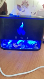 Увлажнитель воздуха аромадиффузор Flame Aroma Diffuser ночник cоляная лампа с имитацией пламени и резервуаром для эфирного масла black фото от покупателей 7