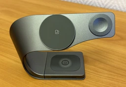 Бездротова зарядна док-станція 4в1 зарядний пристрій IРhone / Airpods / Apple Watch, сіра (87442706) фото від покупців 2