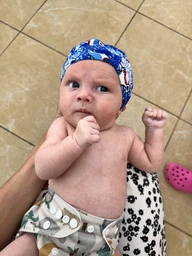 Тканевая шапочка для плавания для детей от 0.7-3 лет, универсальная синего цвета CP-06 №7