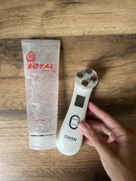 Микротоковый массажер для лица и шеи Swan Beauty Skin Boost RF-30 MS EMS массажер с микротоками от отеков лифтинг и тонус кожи мощный для омоложения с микротоками светотерапия аккумуляторный белый фото от покупателей 6