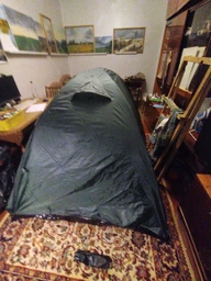 Туристическая палатка Tribe Tepee 2; 2-х местная. Олива. Кемпинговаяя палатка UTTT-020.