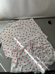 Женская пижама "Bliss" (шорты+майка), 2XL красные сердечки PJ2780-15