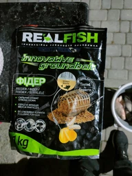 Прикормка Real Fish Фідер (Бісквіт-ваніль) 1 кг (4820026882611) фото від покупців 1