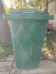 Бак для сміття на колесах з ручкою Алеана 240л темно-коричневий фото від покупців 2