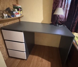 Стіл комп'ютерний Moreli T-224 Left Ш1200 мм/В755 мм/Г600 мм Бетон фото від покупців 1