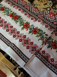 Скатерть с украинским орнаментом гипоаллергенная 150х220 см Белый (П4КЕ05020-53) фото от покупателей 4
