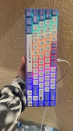 Игровая Ajazz AK680 Фиолетовая Клавиатура, Механическая Hot Swap, Outemu Red Switches, 65%