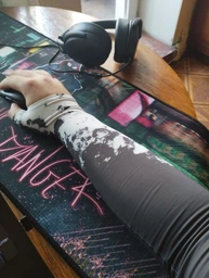 Игровой рукав 2.0 с обрезанной ладонью Paints Spray Selerity pm01ps Біло-чорний M (96081)