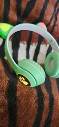 Беспроводные наушники с кошачьими ушками CAT EAR Bluetooth 5.0 + EDR детские наушники, игровые с блютуз гарнитурой и LED подсветкой, фиолетовые фото от покупателей 10