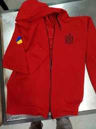 Патріотичний спортивний чоловічий костюм 2XL Червоний фото от покупателей 1