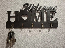 Вешалка для ключей на стену , ключница WoW Present"Welcome Home" с сердцем белая 01051-біл