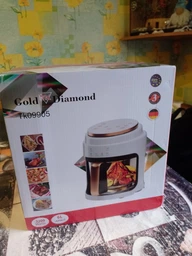 Аэрофритюрница Gold Diamond TK9905 6 л, 3200 Вт, без масла, с конвекцией, электрическая фритюрница для здоровой еды