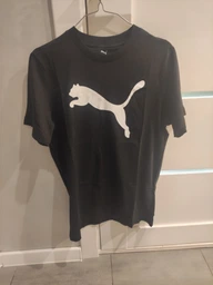 Футболка хлопковая длинная мужская Puma Ess Tee 68253603 L Medium Gray Heather с принтом (4067983302015)