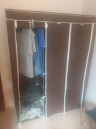 Складной каркасный тканевый текстильный шкаф на 3 секции Storage Wardrobe 88130 Синий (N-14) фото от покупателей 4