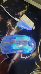Беспроводная игровая прозрачная мышь Attack Shark X2 Pro с цифровым дисплеем USB 2,4G 300 мАч Black