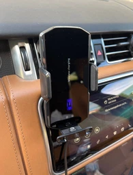 Держатель для телефона в автомобиль с беспроводной зарядкой крепление смартфона в машину автодержатель в воздуховод подставка зарядная станция холдер крепеж на дефлектор фото от покупателей 12
