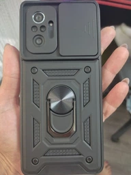 Карбонова накладка Nillkin Camshield (шторка на камеру) для Xiaomi Redmi Note Pro 10 / 10 Pro Max Чорний / Black