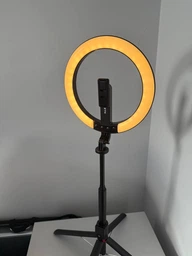 Комплект блогера бездротовий RZTK Aura Light Pro (кільцева RGB LED лампа 26 см 12 В / акумулятор 1200 мАгод / штатив 2.3 м Alum / пульт / USB Type-C) фото від покупців 3