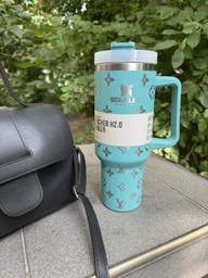 Термос термокружка Stanley Quencher H2.0 Tumbler из нержавеющей стали 1,18 л KT6007838 Red Monogram фото от покупателей 2