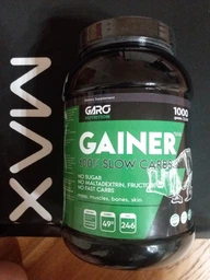 Гейнер Garo Nutrition 1 кг для набора массы и веса худым на медленных углеводах без мальты ваниль