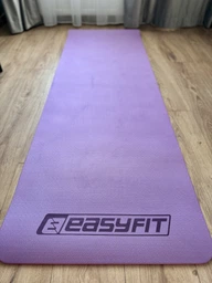 Килимок для йоги TPE+TC EasyFit ECO-Friendly 6 мм синій з блакитним (мат-каремат спортивний, йогамат для фітнесу, пілатесу) фото від покупців 10