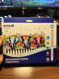 Фломастери Kite Creative Superwashable 12 кольорів (K-1152) фото від покупців 1