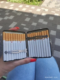 Портсигар металлический GVIPAI Marlboro Brass на 20 сигарет в подарочной упаковке фото от покупателей 4