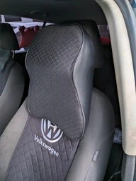 Подушка в машину авто под шею автоподушка ортопедическая автомобильная на подголовник под голову 40х29х13 см Axacam NP003 Black фото от покупателей 1
